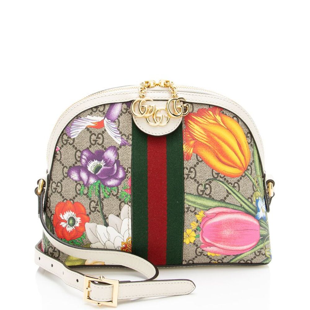 Gucci GG Supreme Flora Ophidia Dome Small Shoulder Bag